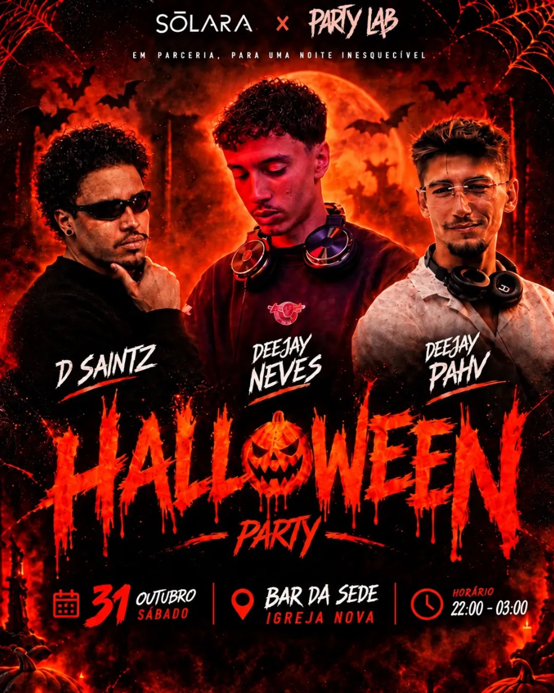 Flyer for Halloween Party - Bar Da Sede, Igreja Nova