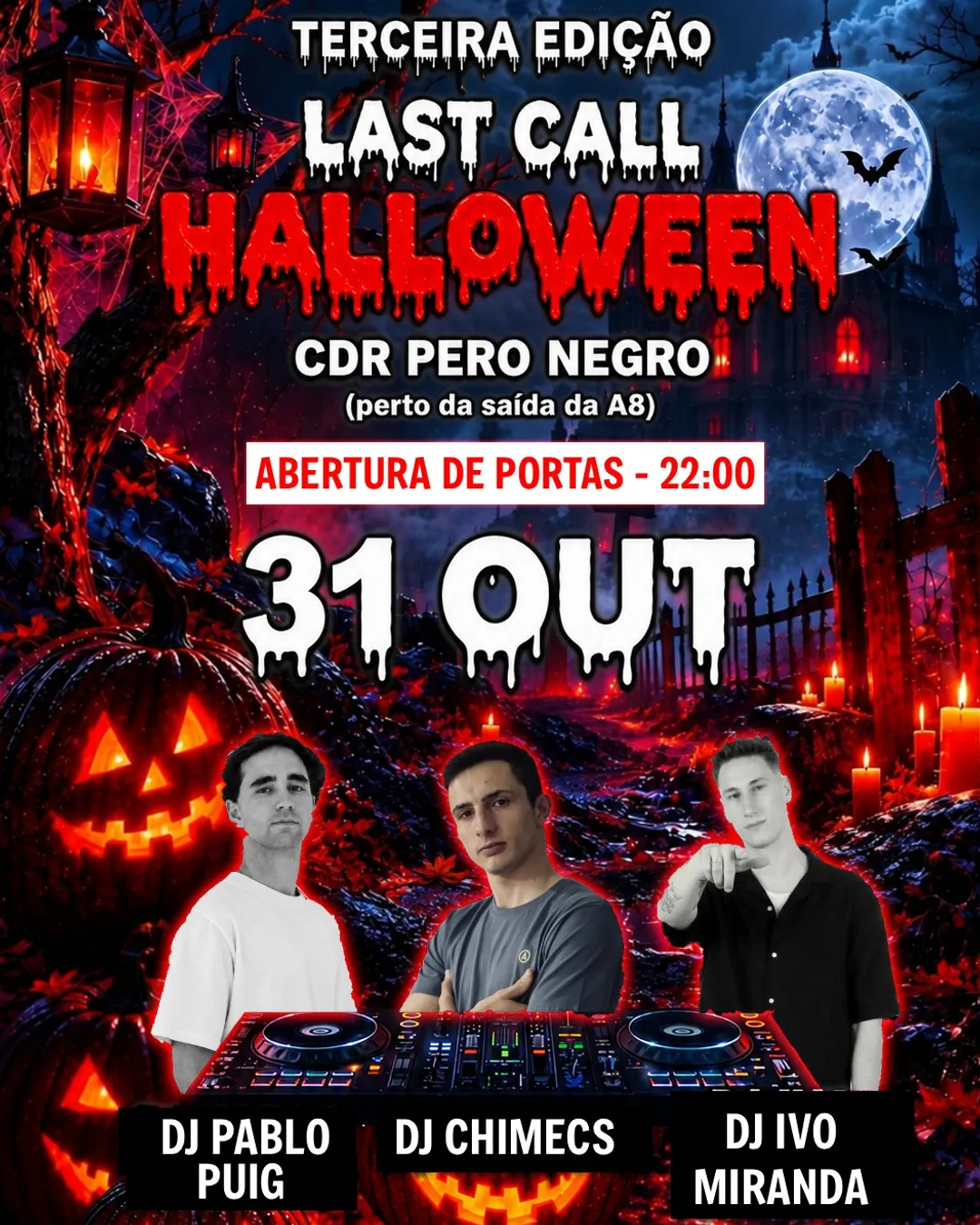 Flyer for LAST CALL HALLOWEEN